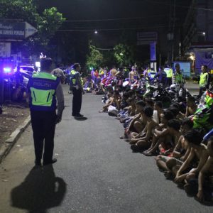 Razia Balap Liar, Polresta Bandar Lampung Amankan 71 Sepeda Motor