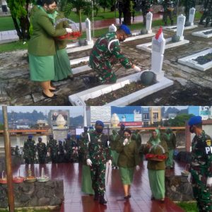 Peringati HUT 74, Denpom Lampung II/3 Gelar Tabur Bunga di Makam Pahlawan