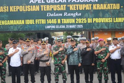 Danrem 043 Gatam Hadiri Apel Gelar Pasukan Operasi Ketupat Krakatau 2025