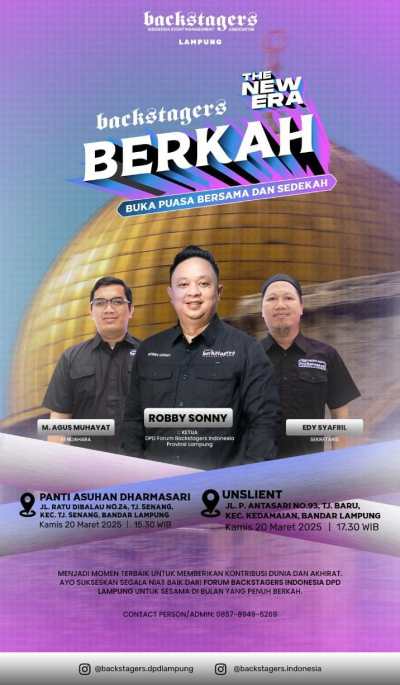 Forum Backstagers Indonesia DPD Lampung Gelar Kegiatan Berkah Backstagers dan Santunan di SLB Dharmasari