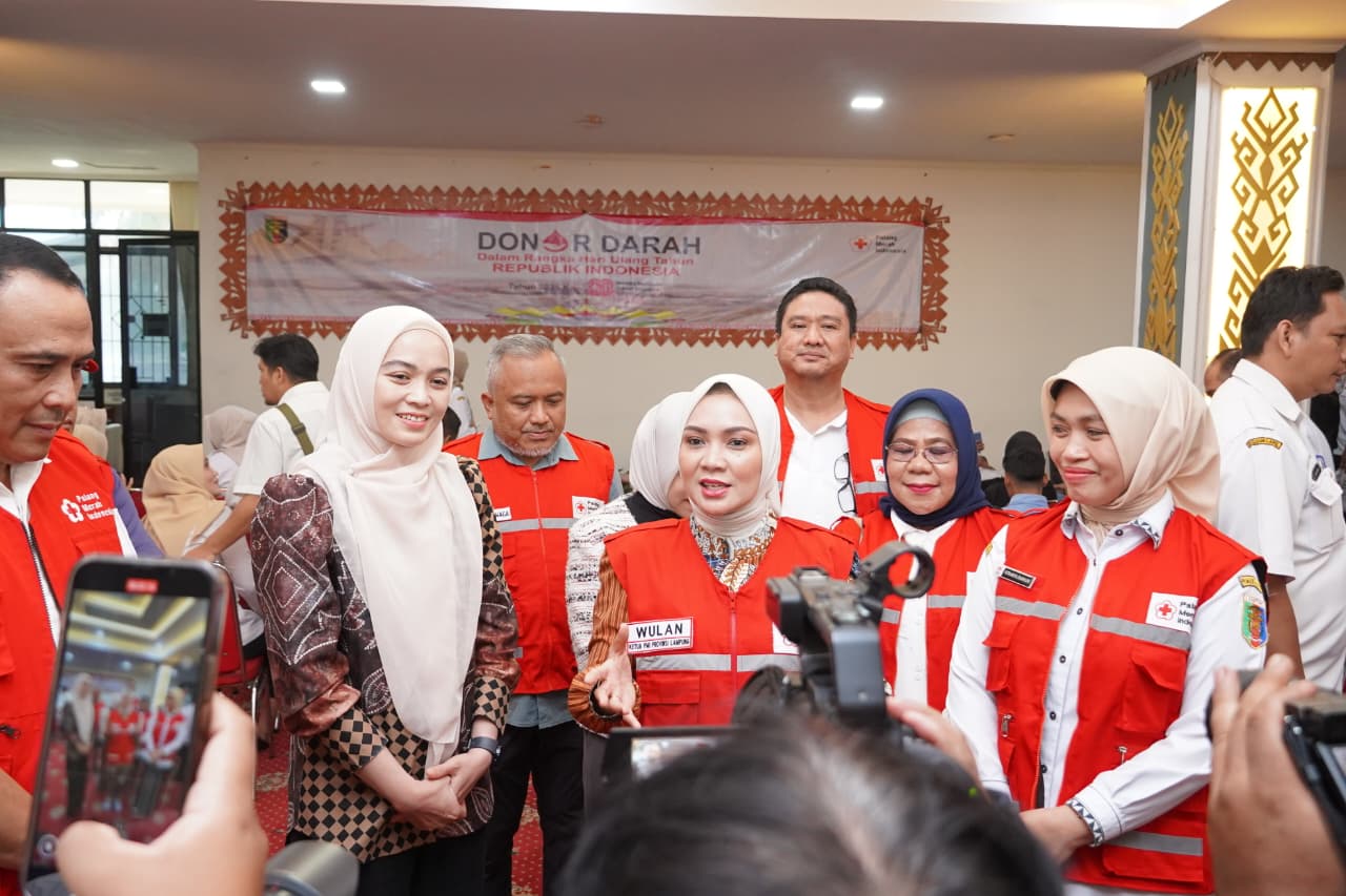 Sambut HUT Ke-80 RI, PMI dan Pemprov Lampung Gelar Donor Darah