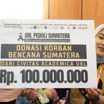 Pemprov Lampung Terima Donasi Rp100 Juta dari UBL untuk Korban Bencana Sumbar, Sumsel, dan Aceh