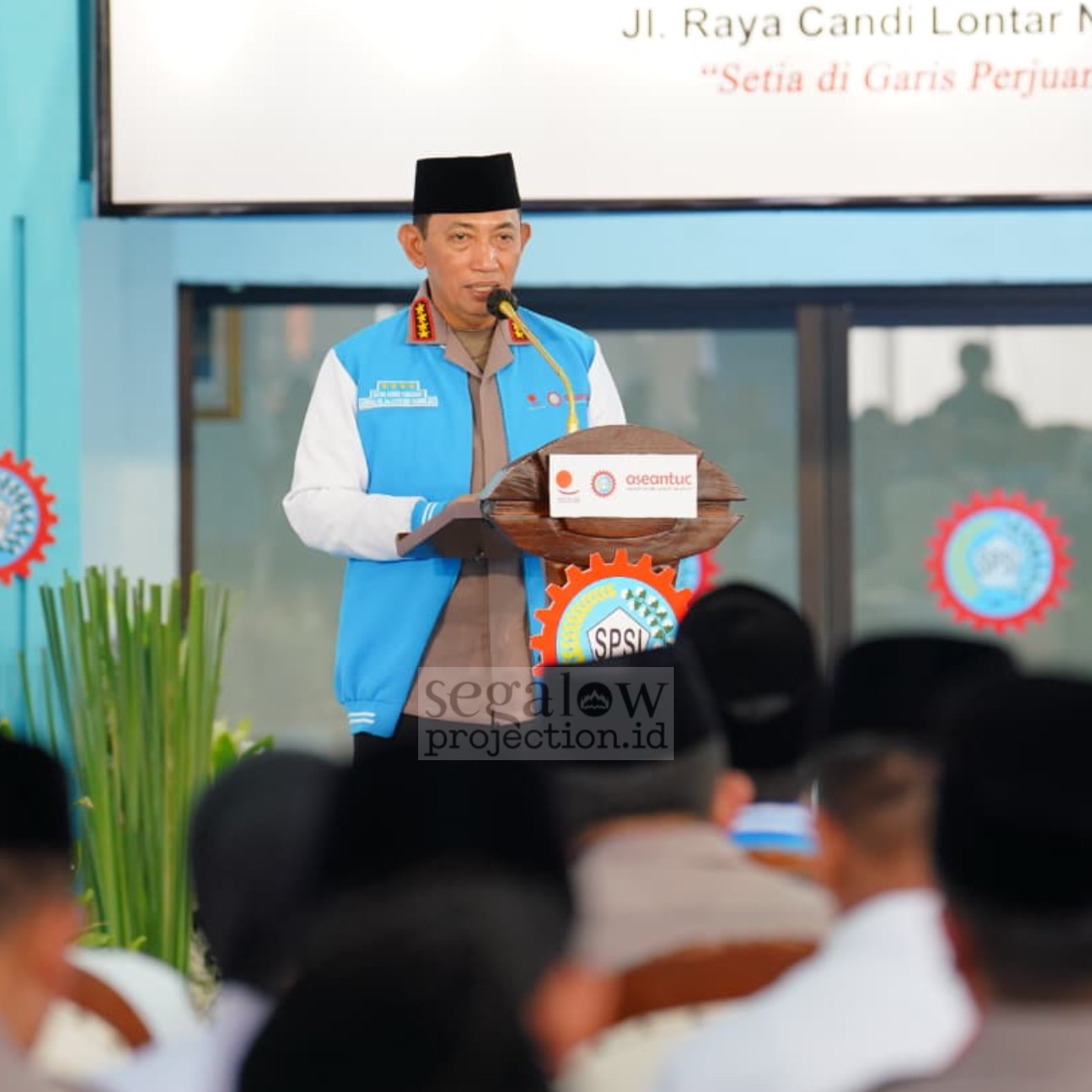 KAPOLRI AJAK BURUH KSPSI BERSATU HADAPI DINAMIKA GLOBAL SAAT SILATURAHMI RAMADHAN DI JATIM