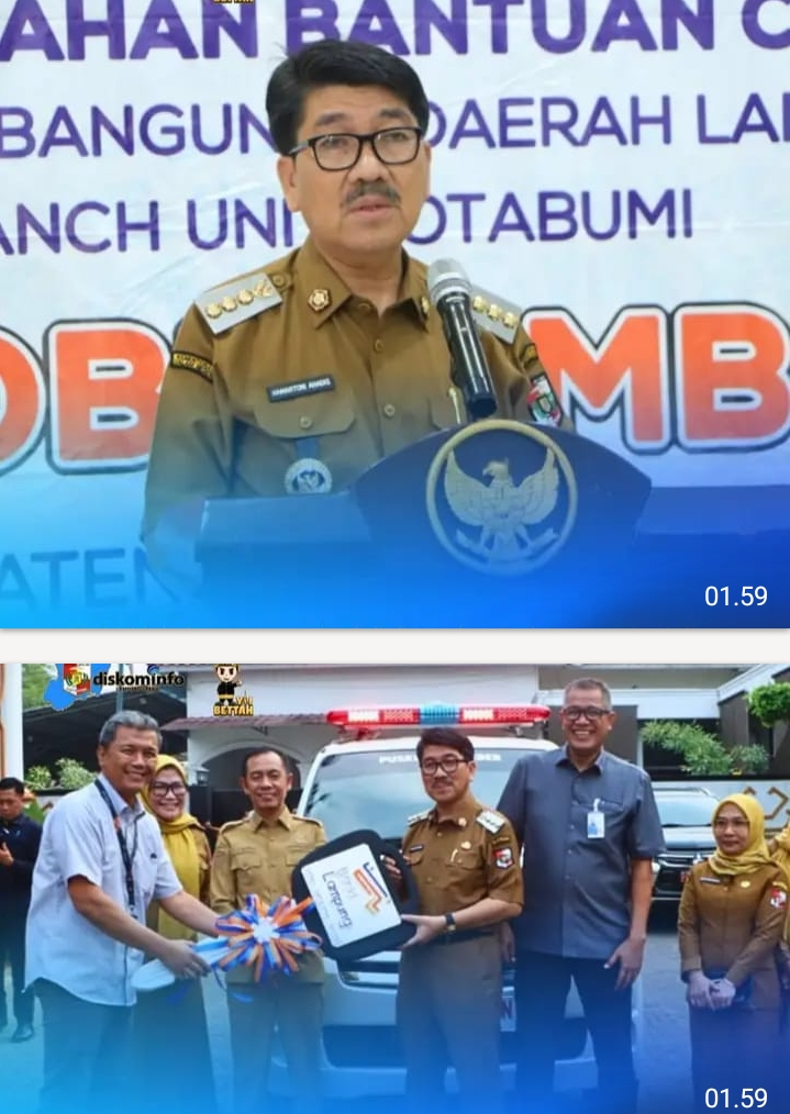Pemerintah Kabupaten Lampung Utara Kedua Kalinya Terima Mobil Ambulance dari Bank Lampung