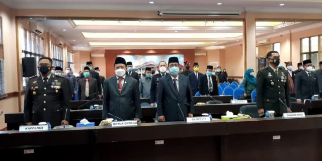 Undangan Terbatas, Sekda dan Forkopimda Lampung Selatan Saksikan Pelantikan Bupati dan Wakil Bupati Secara Virtual