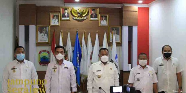 Bupati Lampung Selatan Hadiri Entry Meeting BPK secara Virtual Meeting